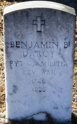 Benjamin B. Darcy memorial marker - alternate view