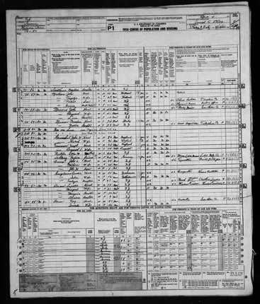 1950 Haledon census — Carmelina and Nellie Minero