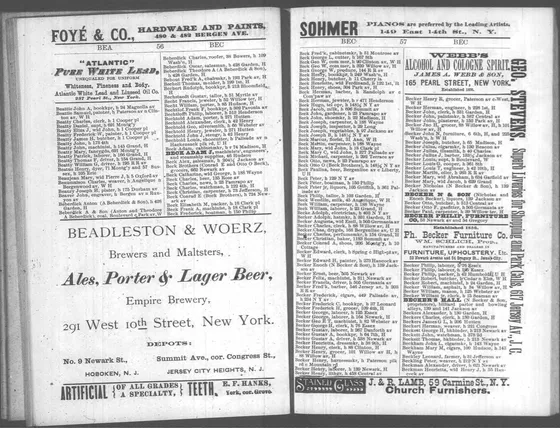 Becker family directory 1887-1888 - page 1