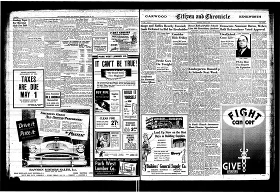 Harding School honor-roll story, 1954-04-22 - opening page