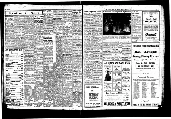 Cranford Citizen and Chronicle, Kenilworth school notices, printed 9 and 16 February 1950