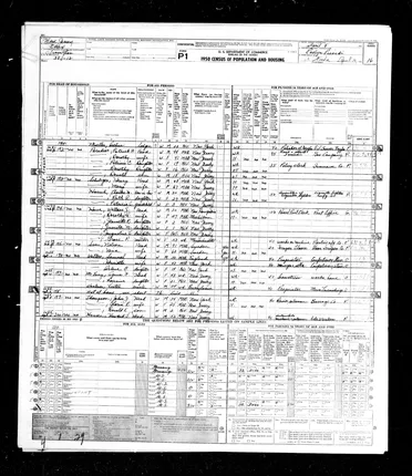 US1950 census: Henry/Mary Schubiger and Horsch household