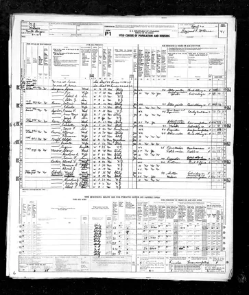 US1950 census: Minero / Becker household