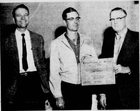 Dan Darsey conservation award, February 1959