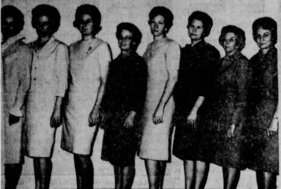Mary DeShazo PTA officers, 15 April 1965