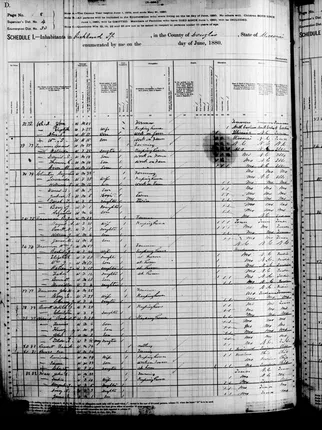 Henry Wood census neighborhood, 1880 - image 649