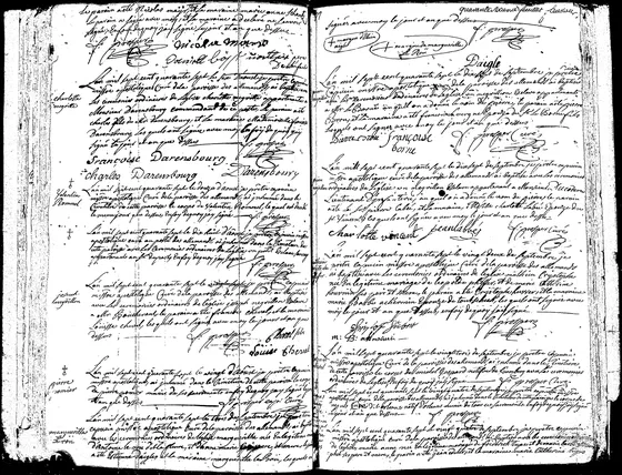 Barbe Ackermin record, 1747 - original register frame - page 90