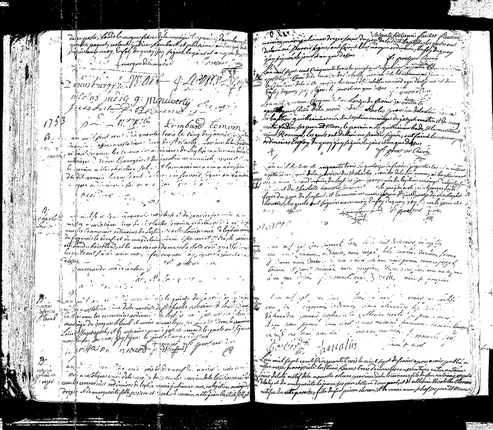 Marie Josephe Klomp baptism with Louis sponsor, 15 January 1753 - original register