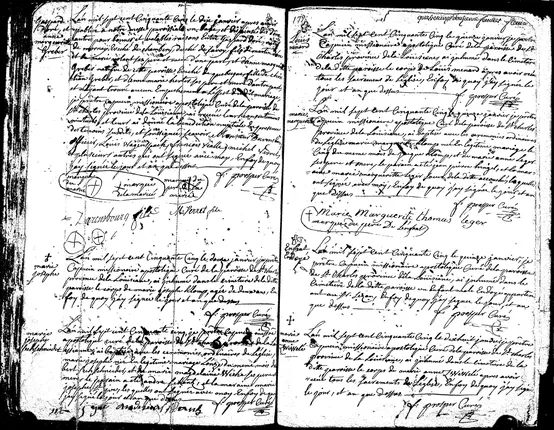 Dore-Greber marriage with Louis witness, 10 January 1755 - original register