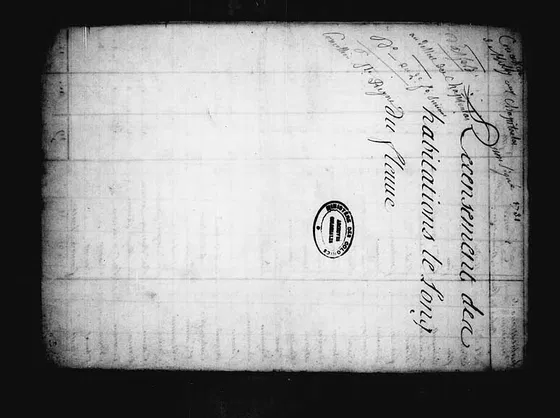 Original 1731 Louisiana census - title page