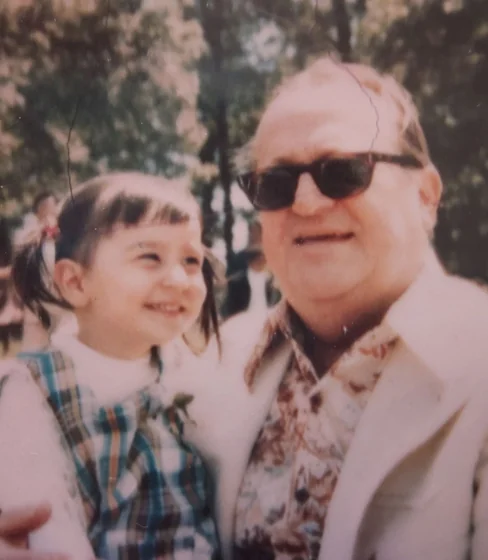 Robin and her grandfather, circa 1976