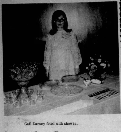 Gail Darsey: bridal shower, 1967