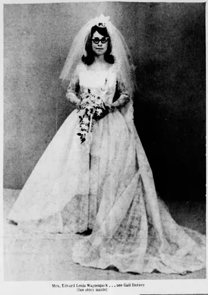 Gail Darsey Waguespack: bridal portrait, 1967